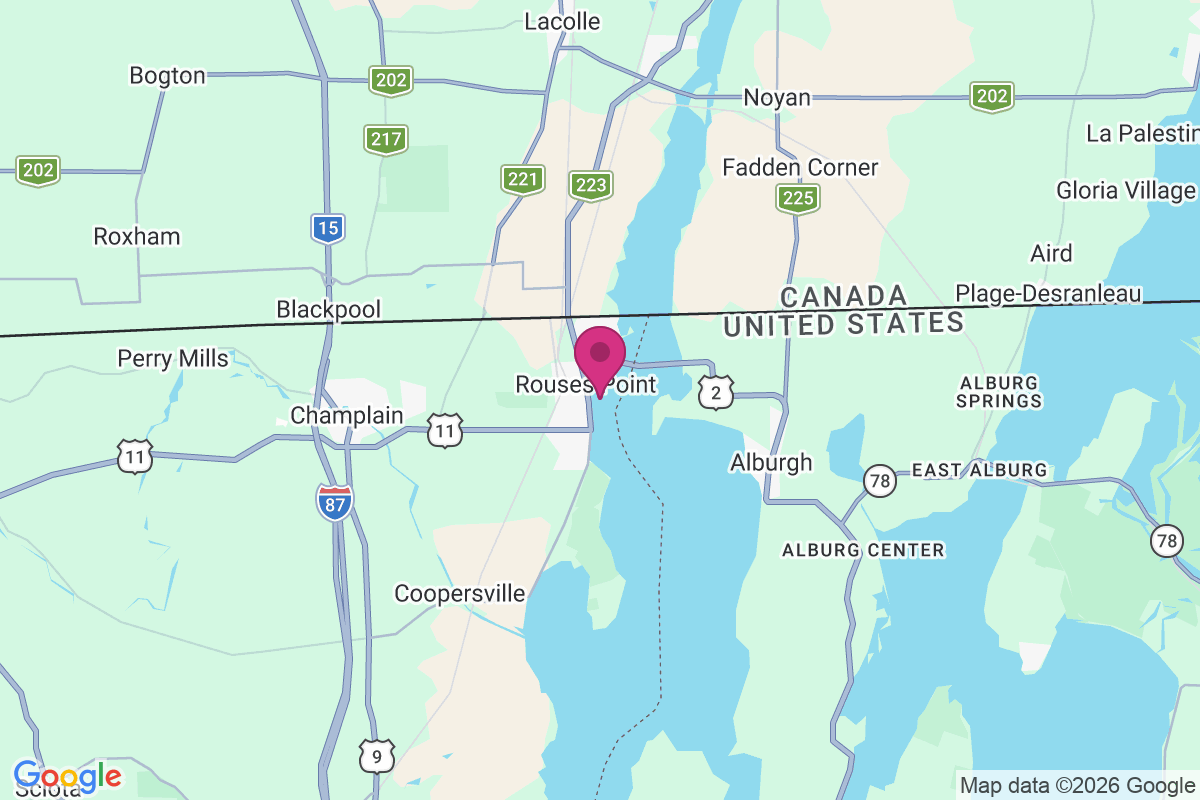 Carte de Rouses Point