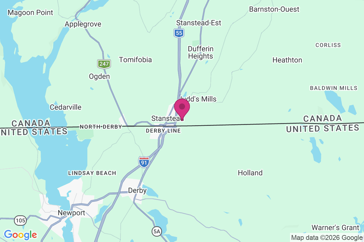 Carte de Stanstead Plain