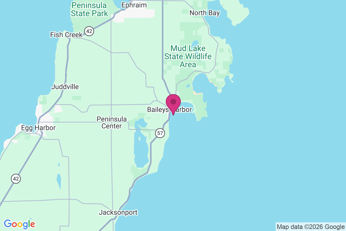 Carte de Baileys Harbor
