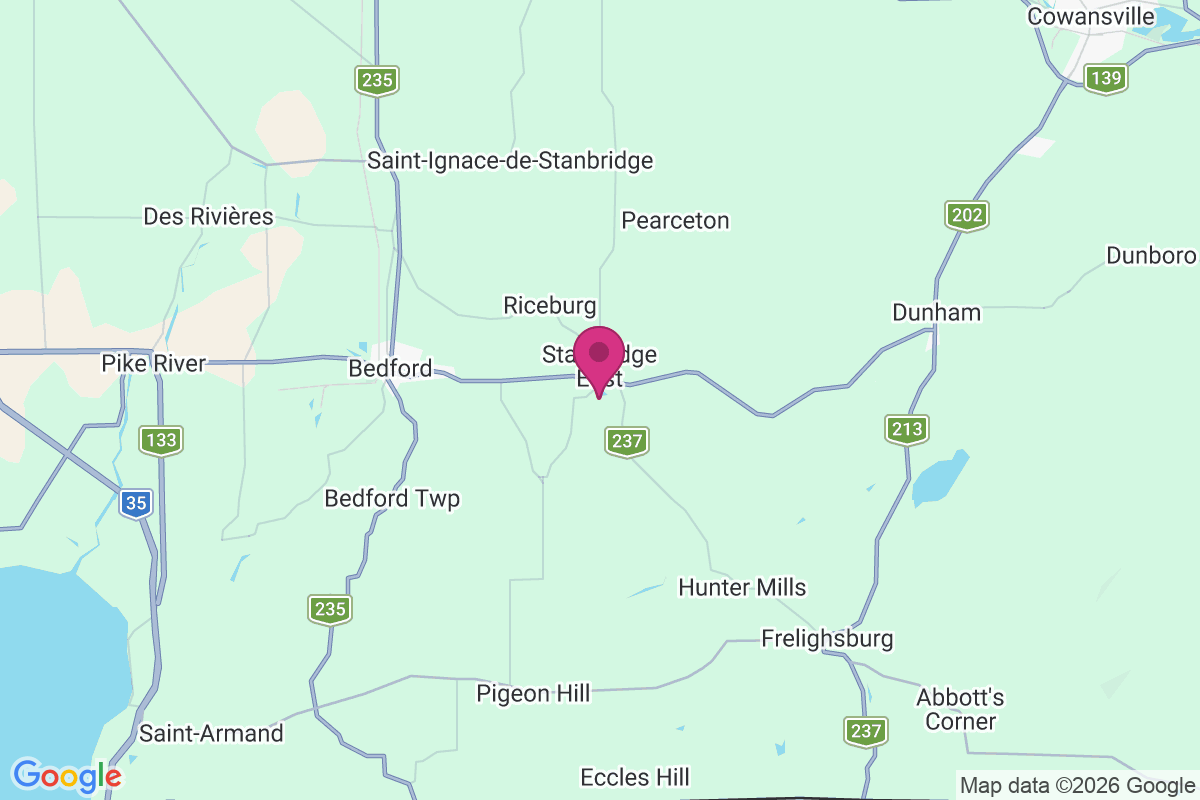 Carte de Stanbridge East