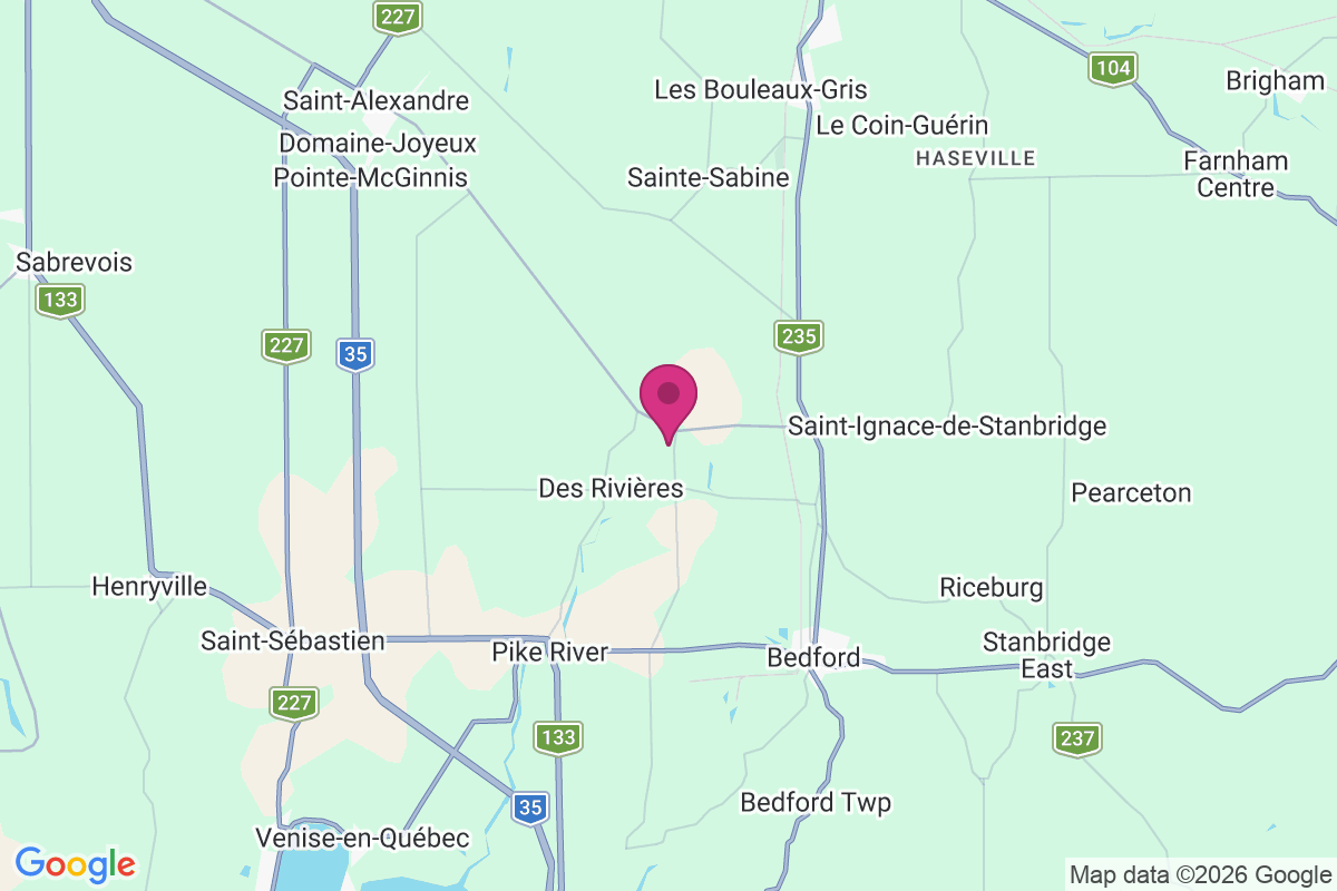 Carte de Notre-Dame-de-Stanbridge