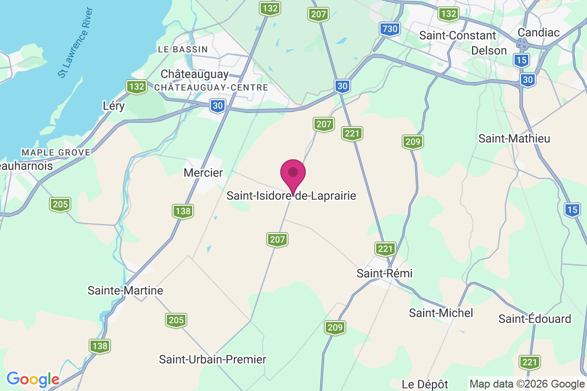 Carte de Saint-Isidore-de-Laprairie
