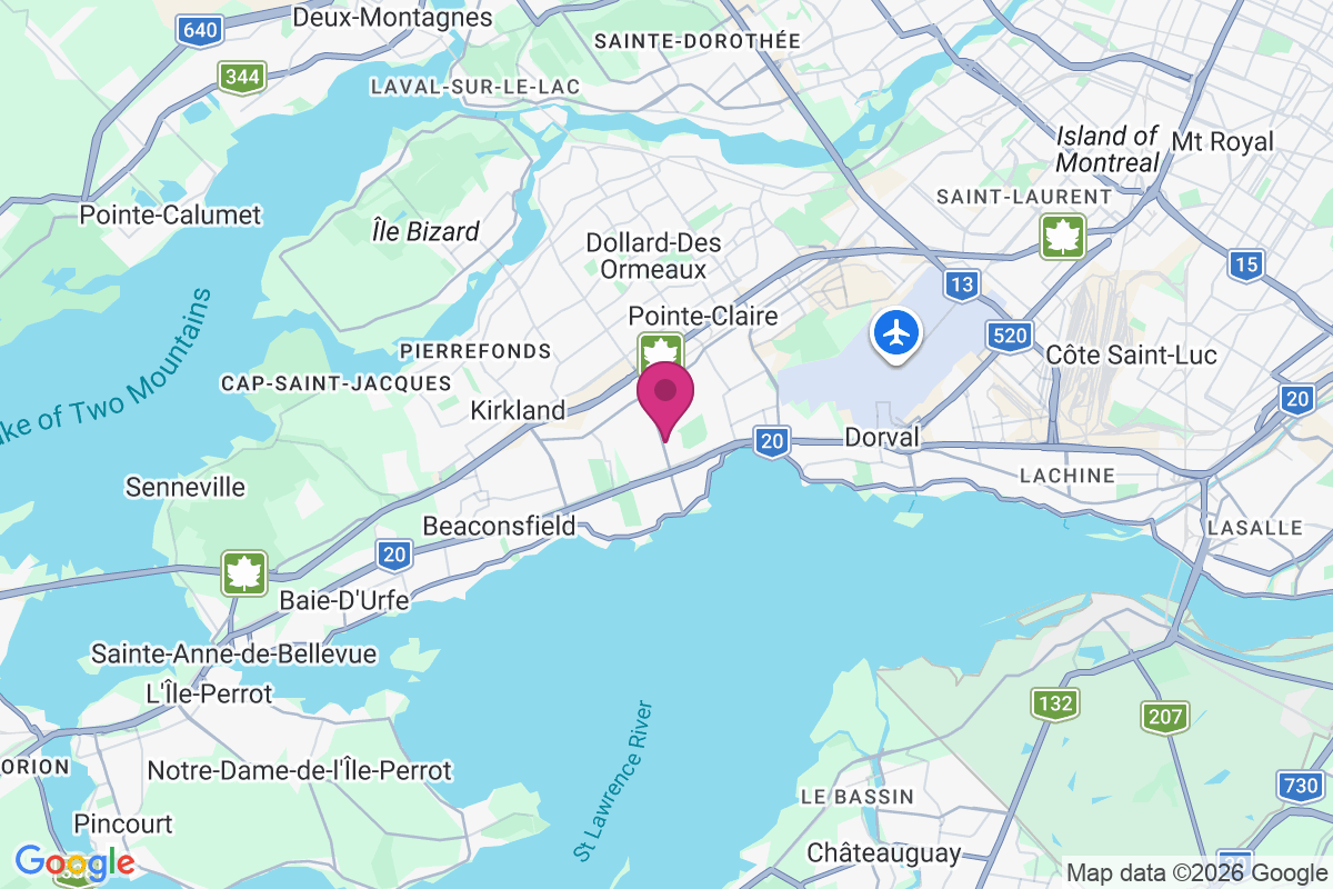 Carte de Pointe Claire