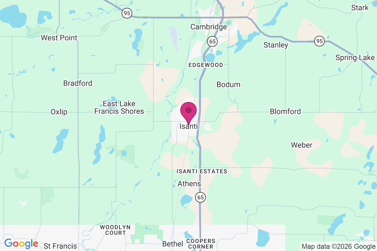 Carte de Isanti