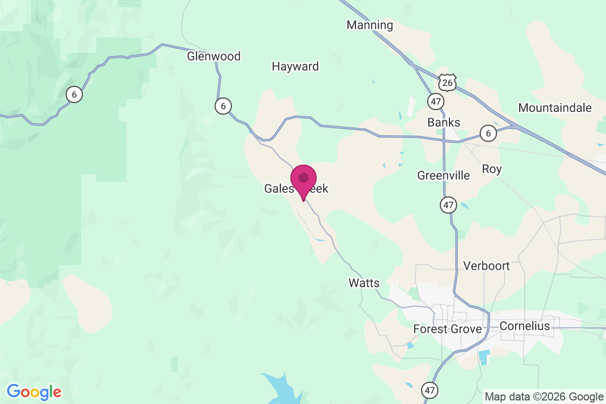 Carte de Gales Creek