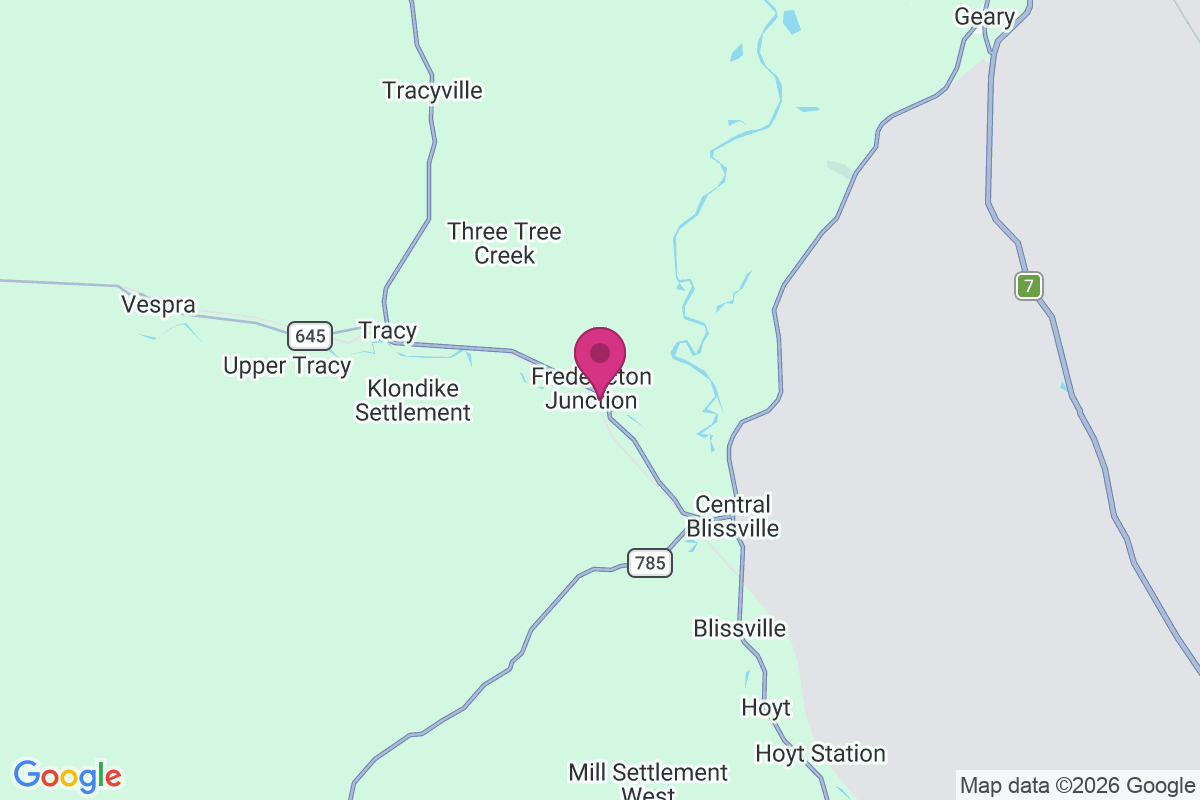 Carte de Fredericton Junction