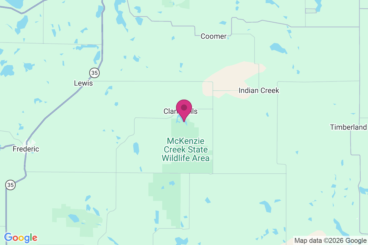Carte de Clam Falls