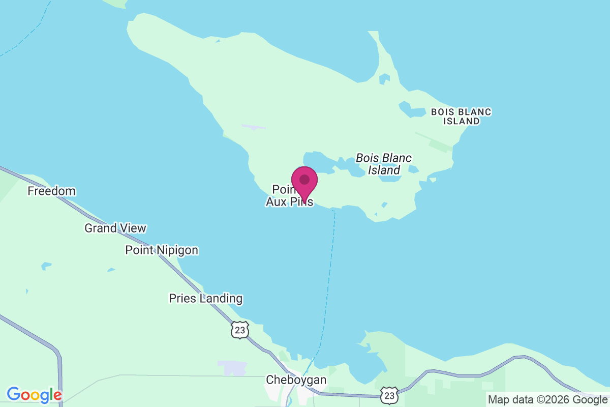 Carte de Pointe Aux Pins