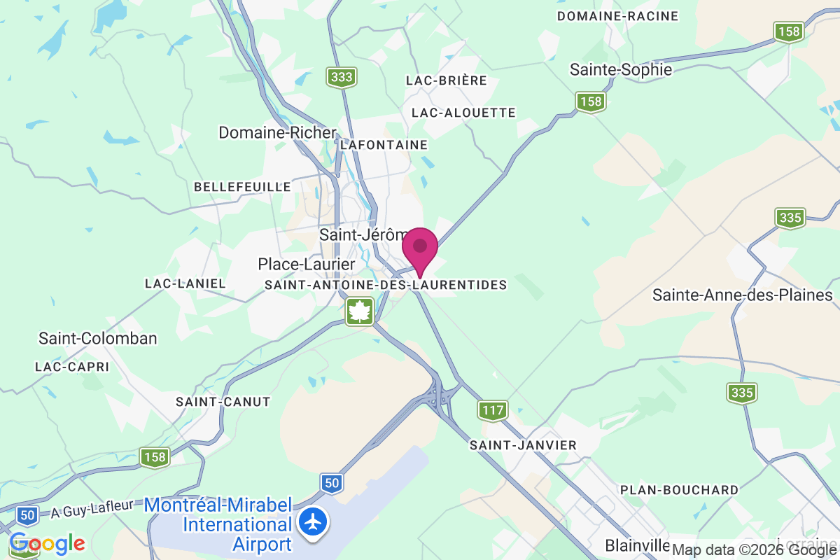 Carte de Saint-Antoine-des-Laurentides
