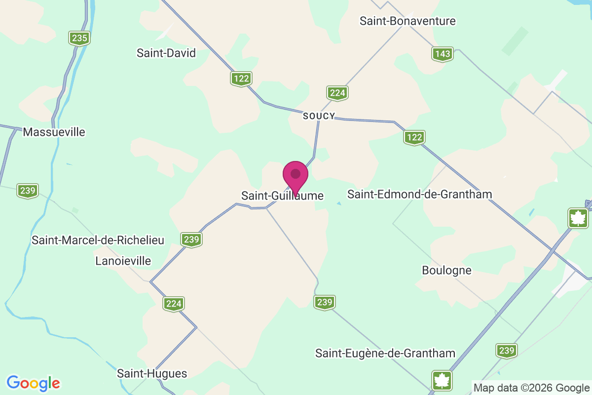 Carte de Saint-Guillaume-d'Upton