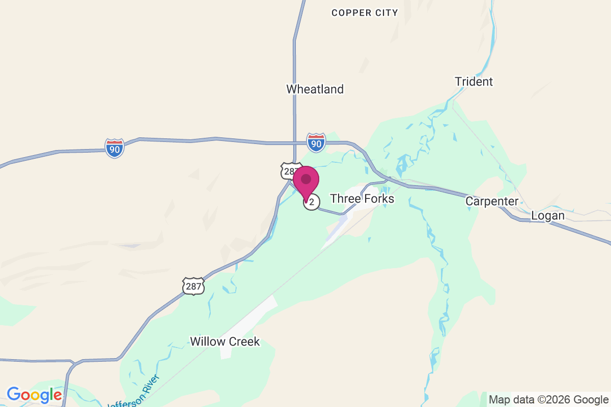 Carte de Three Forks Junction
