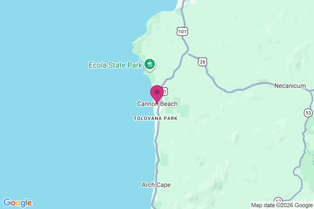 Carte de Cannon Beach