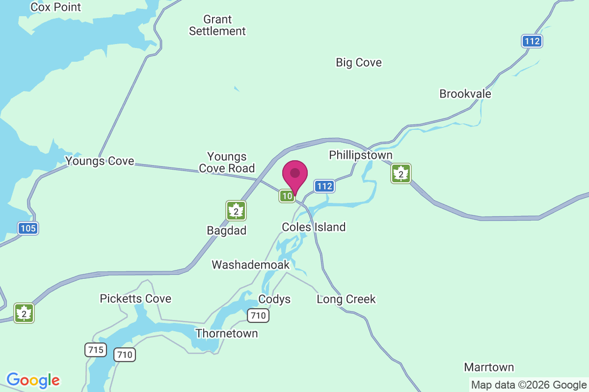 Carte de Youngs Cove Road