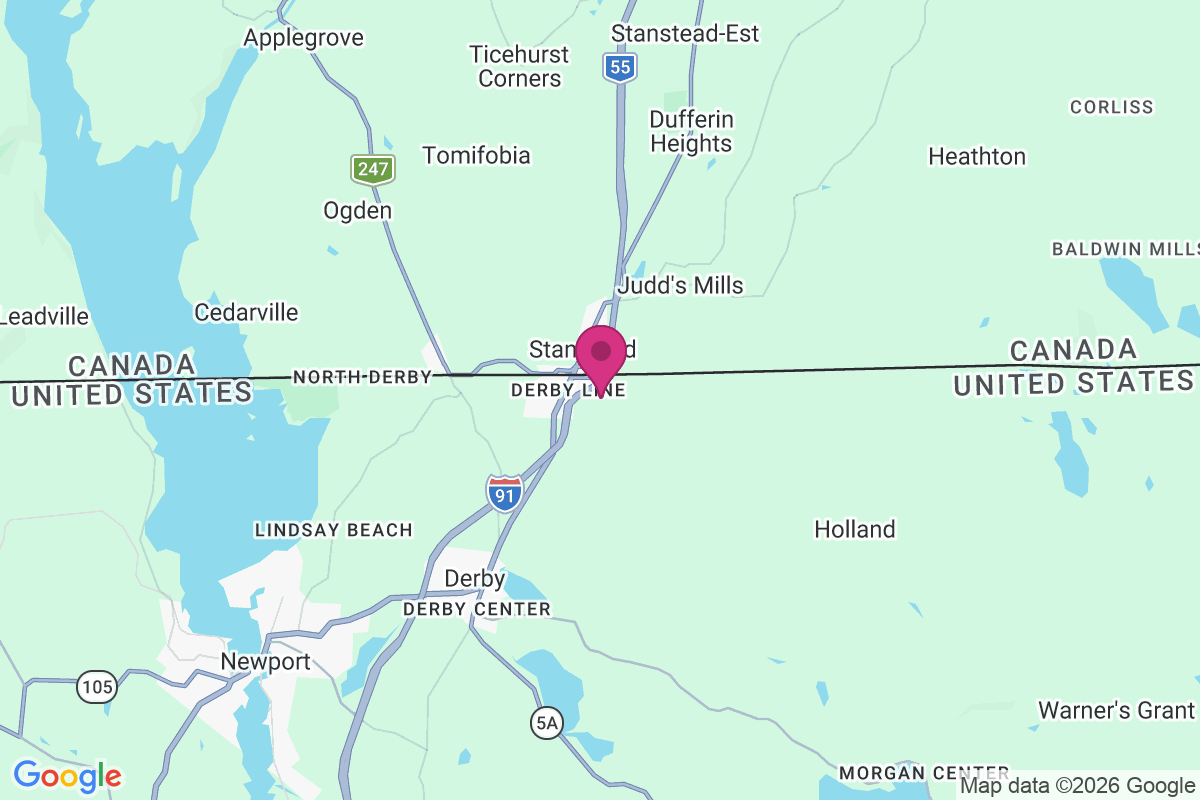 Carte de Derby Line