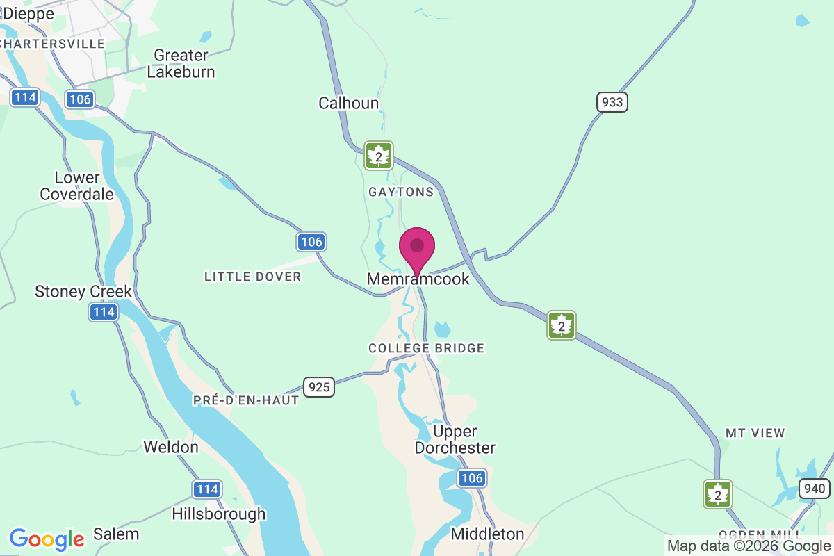 Carte de Memramcook
