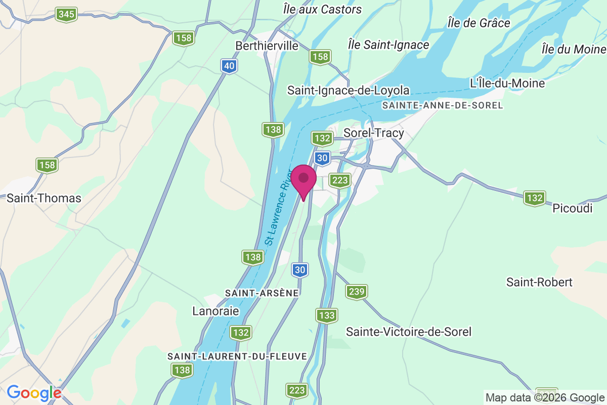 Carte de Ville-de-Tracy