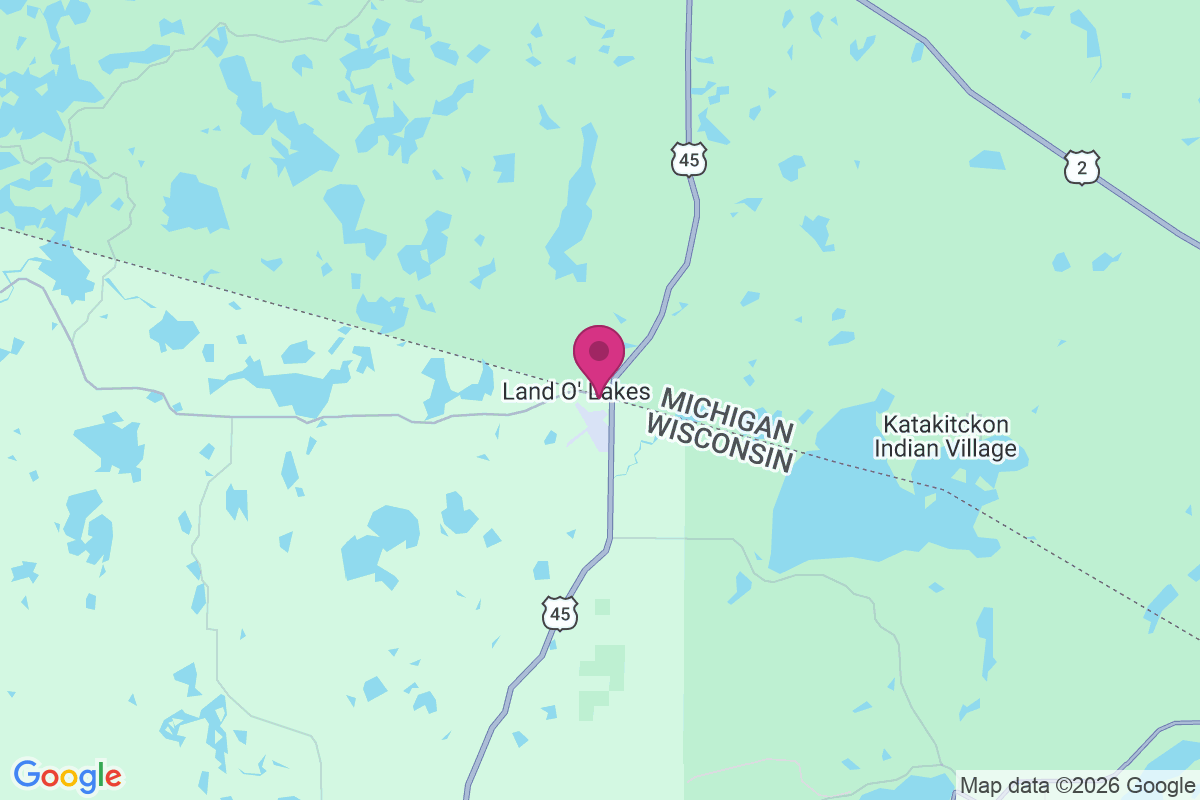 Carte de Land O' Lakes
