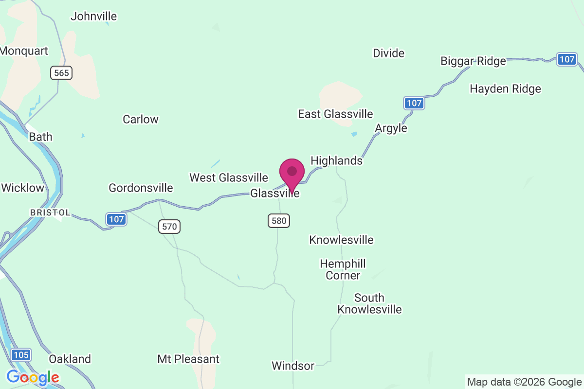 Carte de Glassville