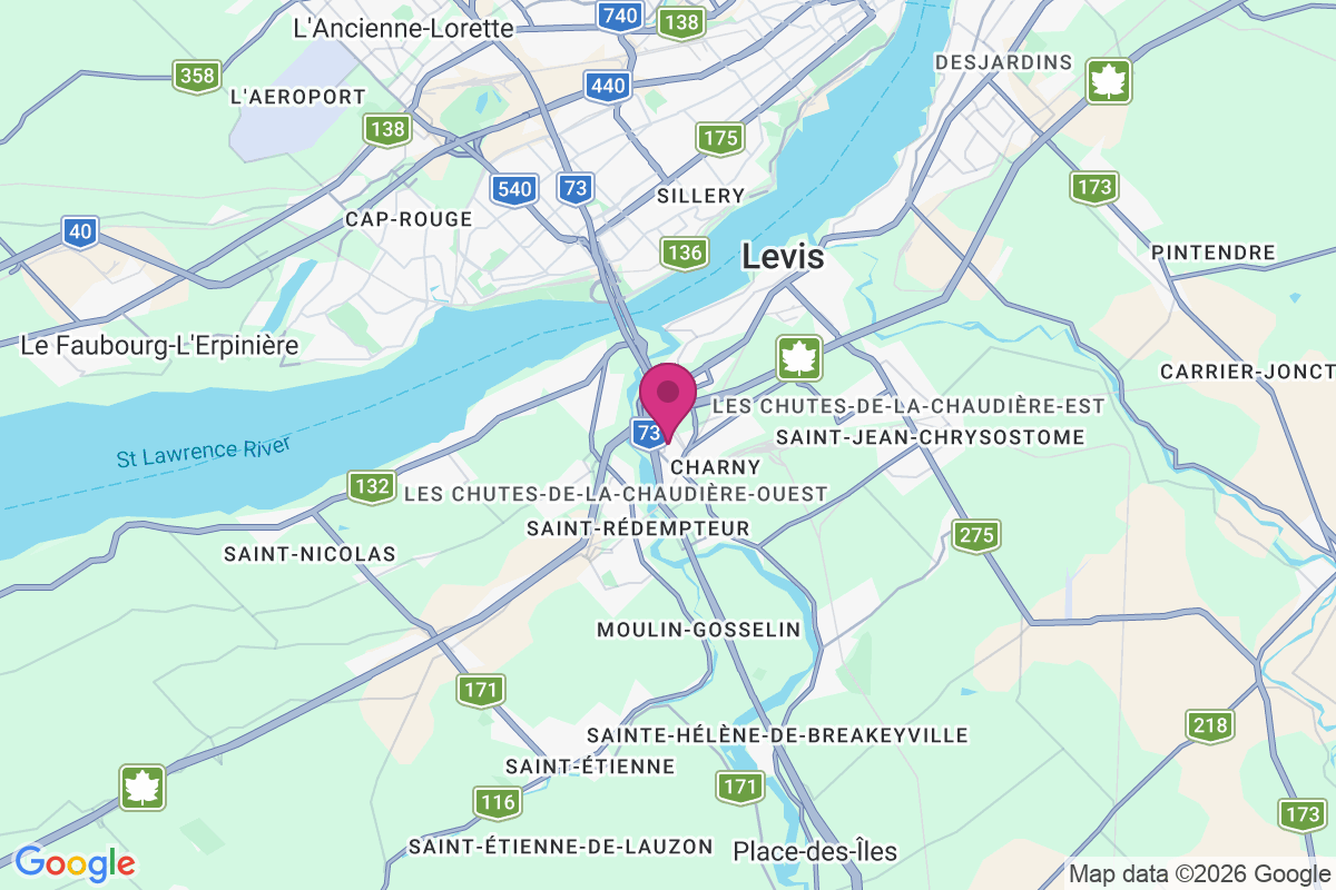 Carte de Sainte-helene-de-breakeyville