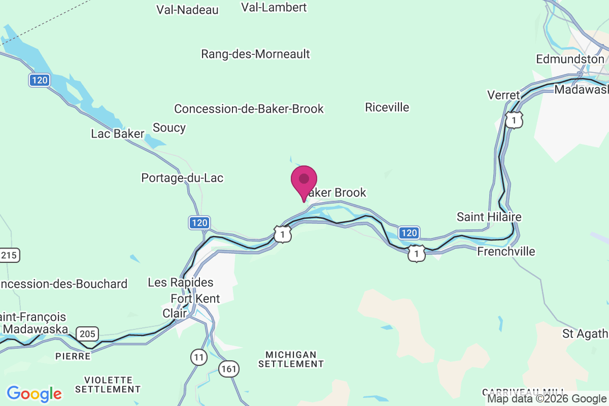 Carte de Baker Brook