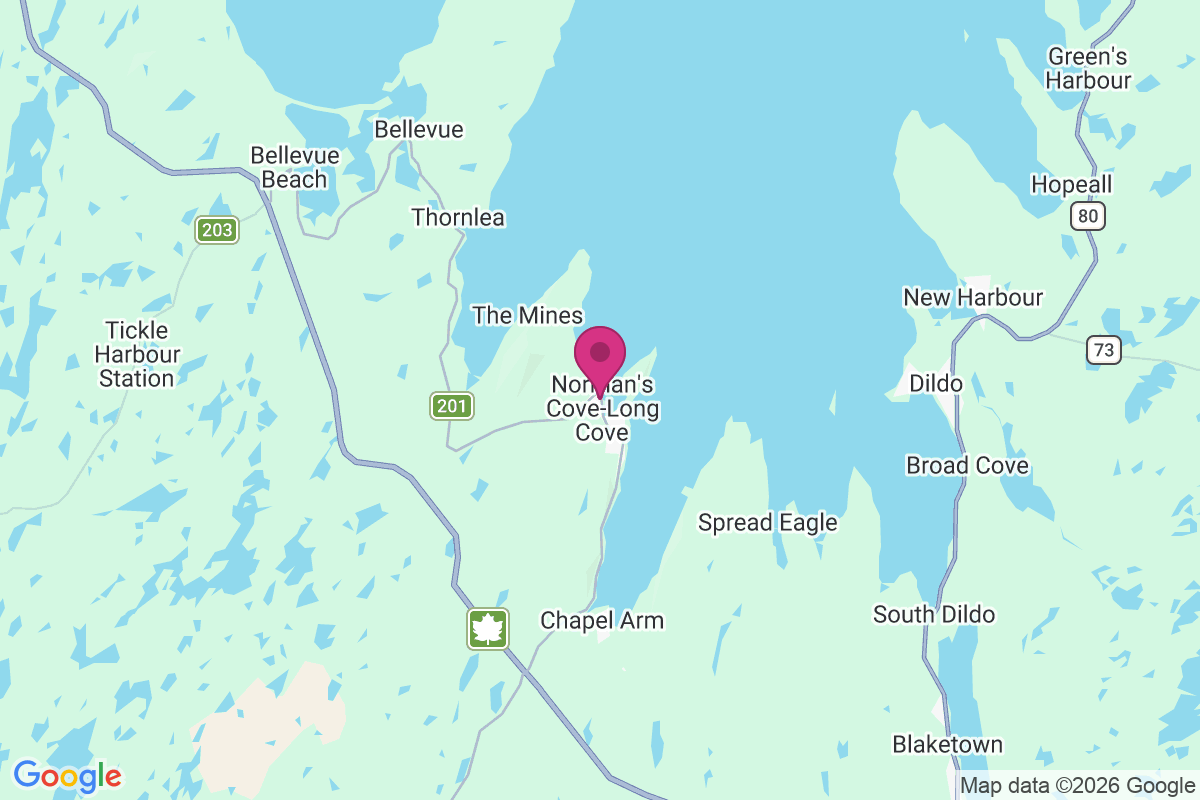 Carte de Norman's Cove-Long Cove