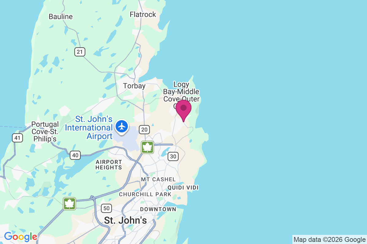 Carte de Logy Bay