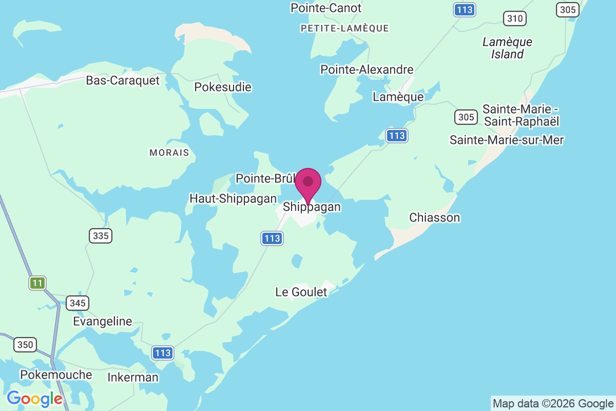Carte de Shippagan