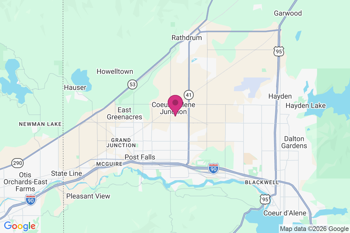 Carte de Coeur d'Alene Junction