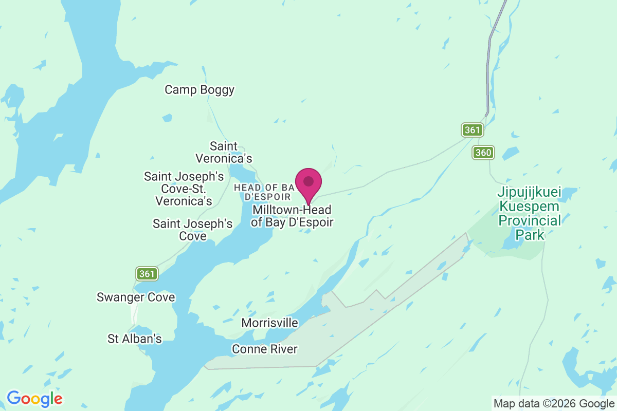 Carte de Milltown-Head Of Bay D'Espoir