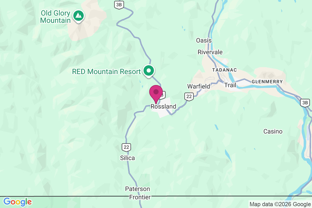 Carte de Rossland