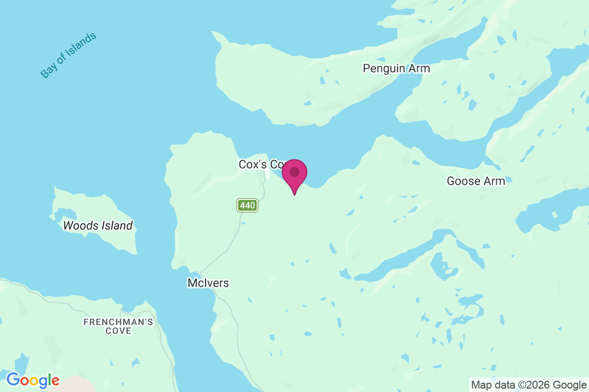 Carte de Cox Cove