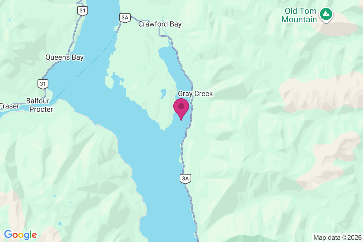 Carte de Gray Creek