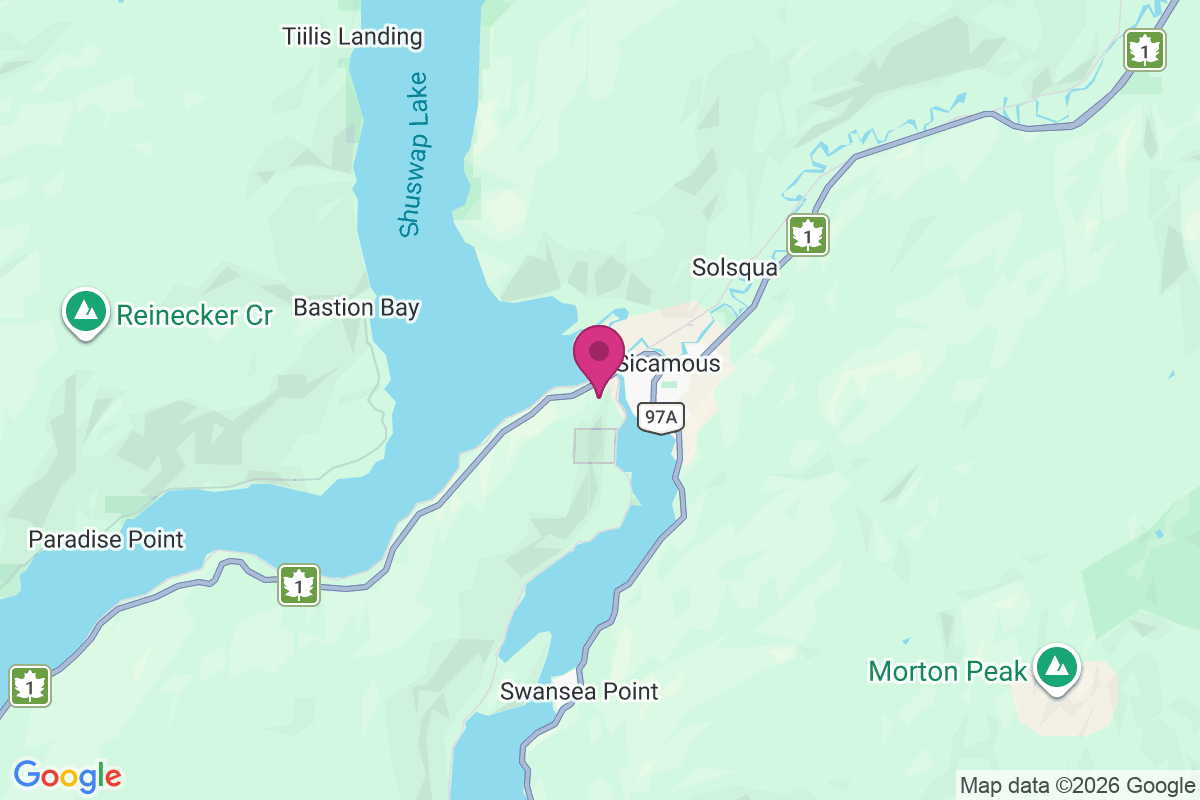 Carte de Sicamous