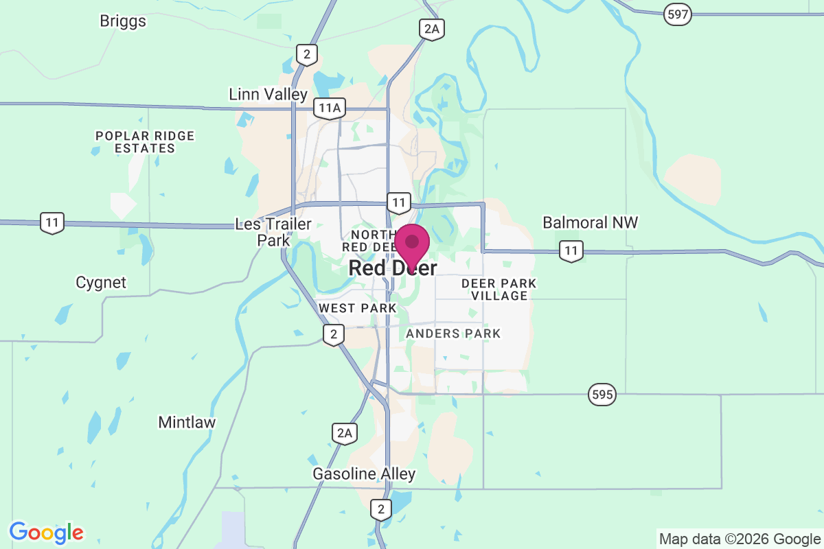 Carte de Red Deer