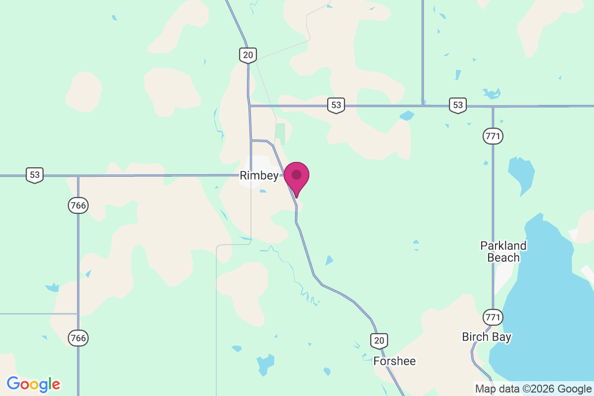 Carte de Rimbey