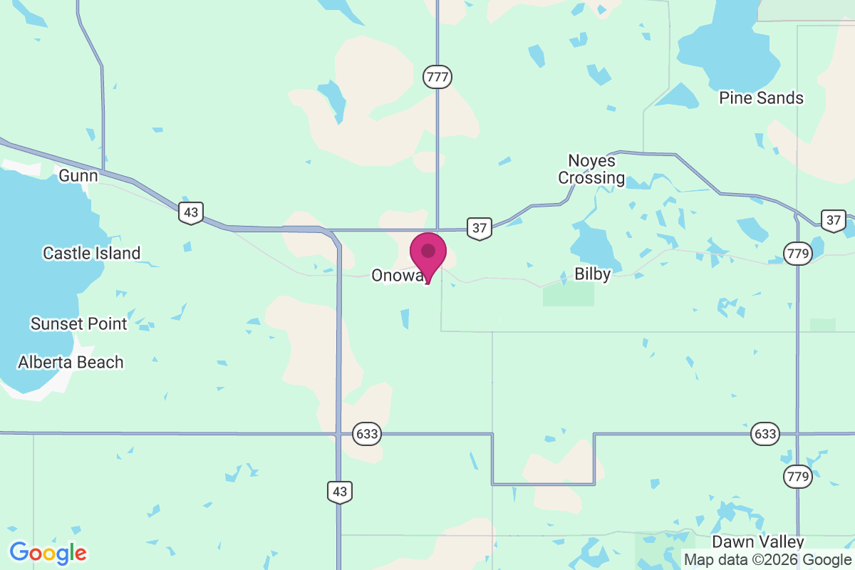 Carte de Onoway