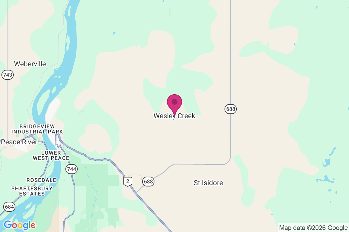 Carte de Wesley Creek