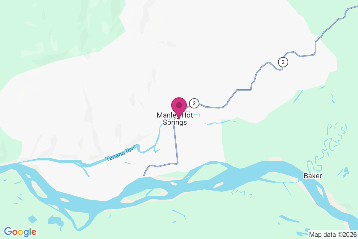 Carte de Manley Hot Springs